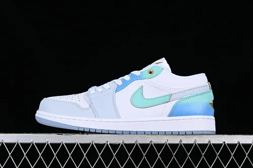 All categories Air Jordan Jordan series basketball shoes Air Jordan 1 Low Z version Air Jordan 1 Low "Emerald Rise" AJ1 Joe 1 white and blue FN8899-131